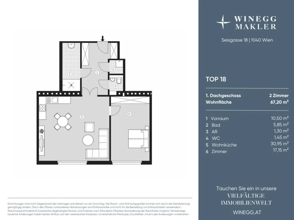 2-Zimmer-Wohnung kaufen in Wien – 67,2 m², € 590.000 – Bild 16 von 16