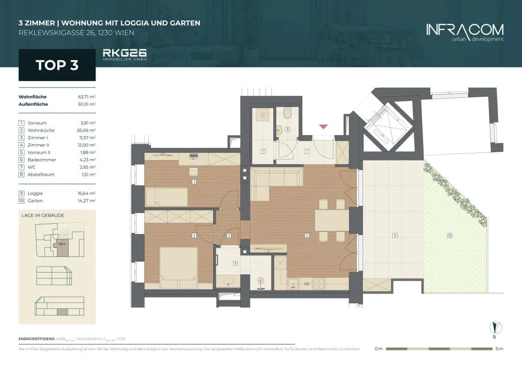 3-Zimmer-Wohnung kaufen in Wien – 63,71 m², € 449.000 – Bild 10 von 10