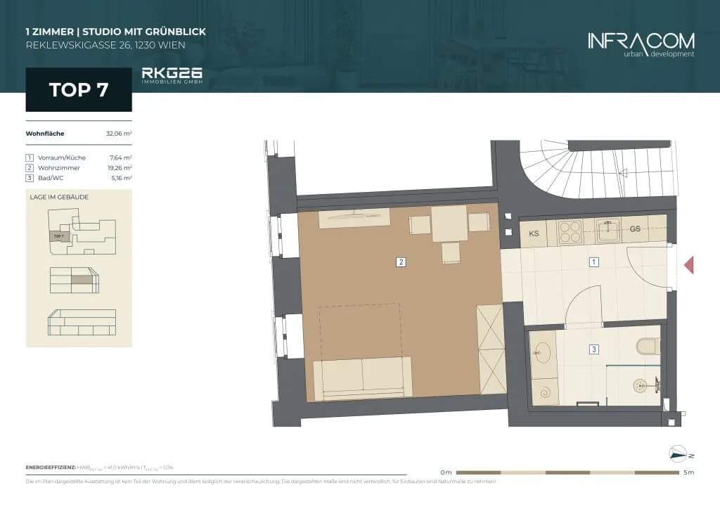 1-Zimmer-Wohnung kaufen in Wien – 32,06 m², € 209.000 – Bild 9 von 9
