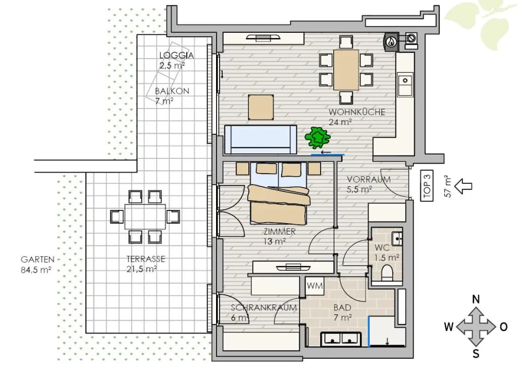 2-Zimmer-Wohnung mieten in Wien – 57 m², € 1.313 – Bild 18 von 18