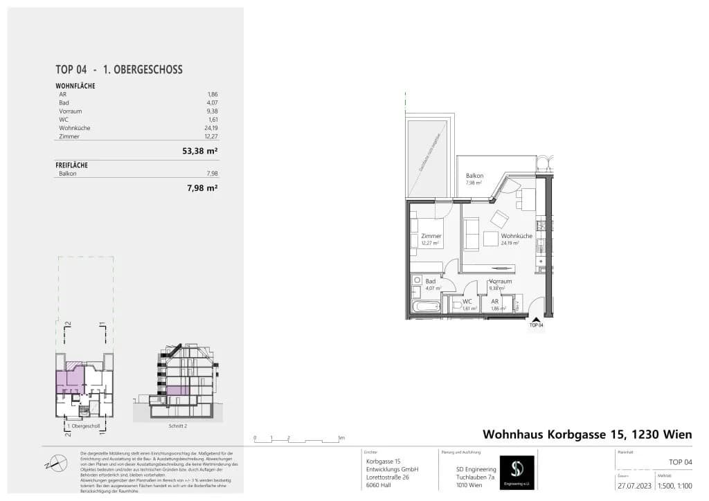 2-Zimmer-Wohnung kaufen in Wien – 53,38 m², € 399.000 – Bild 8 von 8