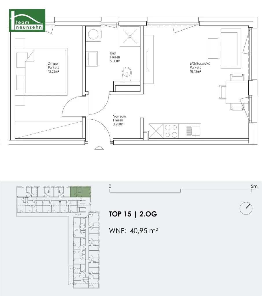2-Zimmer-Wohnung mieten in Graz – 40,79 m², € 609 – Bild 14 von 14