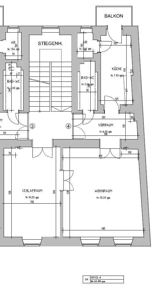 2-Zimmer-Wohnung mieten in Graz – 61,98 m², € 719 – Bild 4 von 5