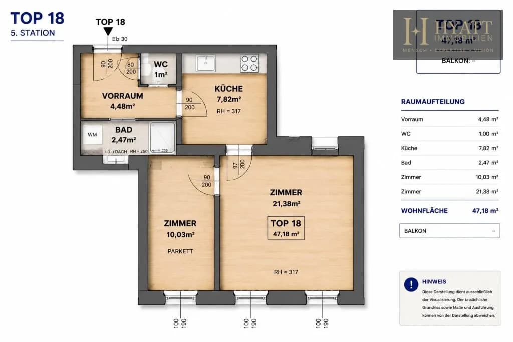 2-Zimmer-Wohnung kaufen in Wien – 47,18 m², € 299.000 – Bild 9 von 16