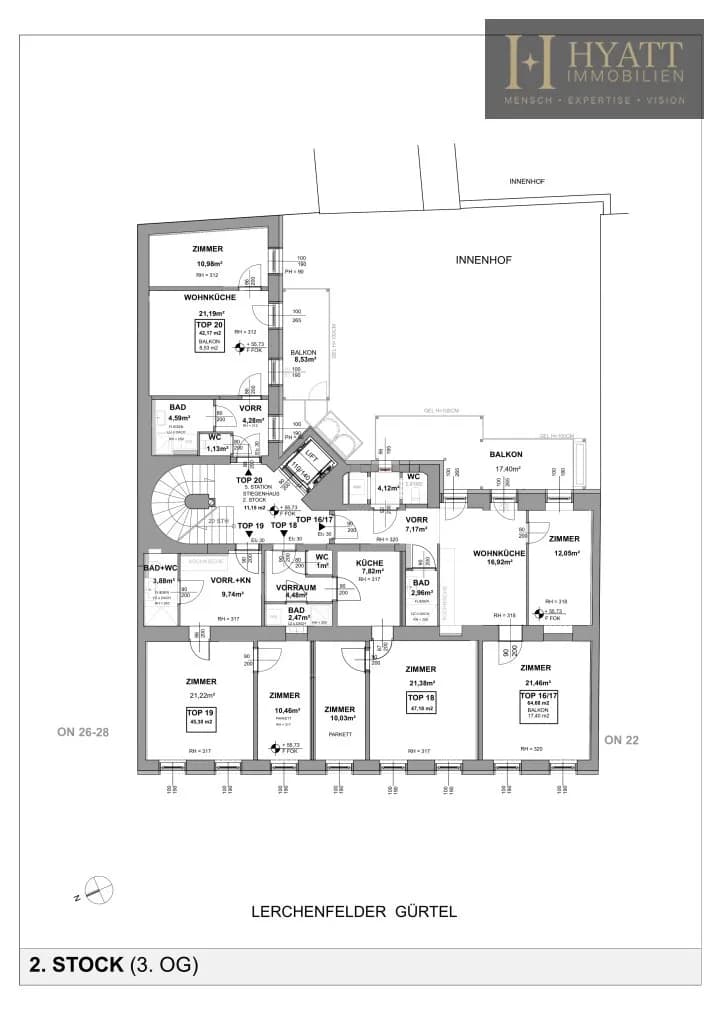 2-Zimmer-Wohnung kaufen in Wien – 43,92 m², € 259.000 – Bild 14 von 17