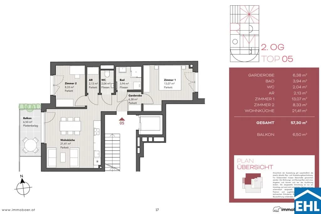 Immobilie kaufen in Wien – 57,3 m², € 453.636 – Bild 6 von 6