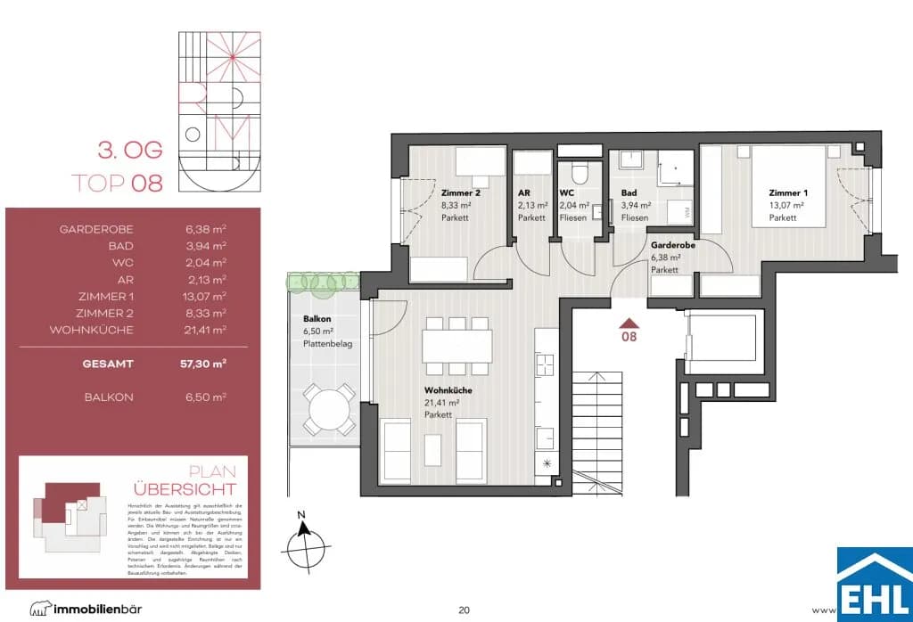 Immobilie kaufen in Wien – 57,3 m², € 480.909 – Bild 6 von 6