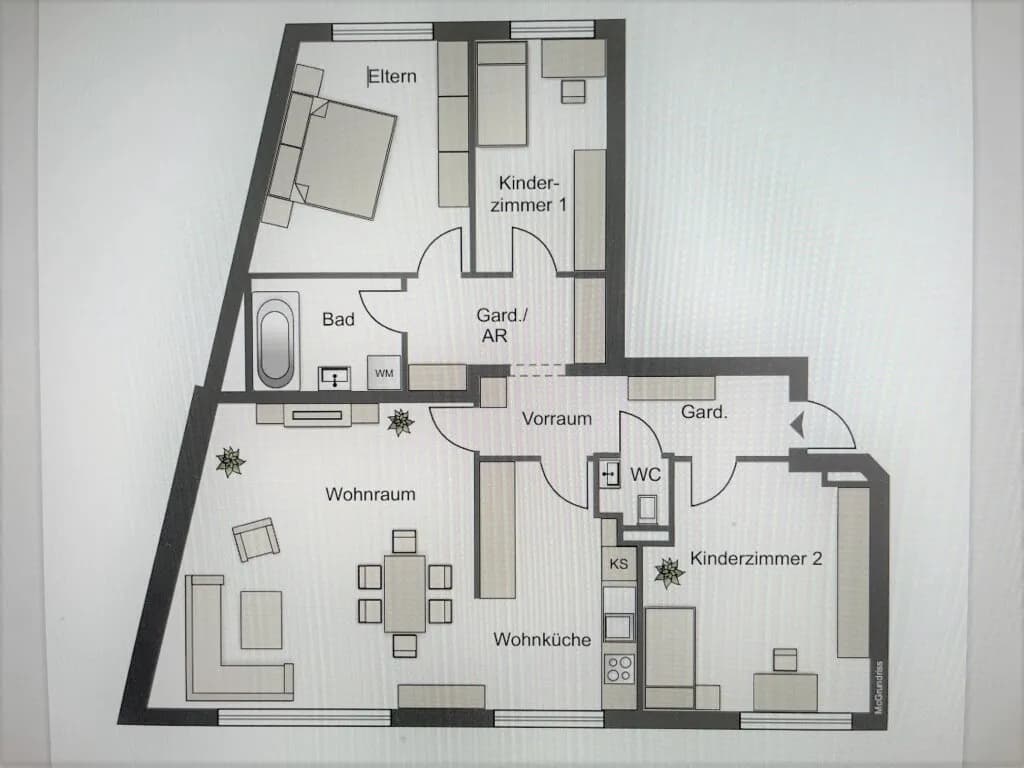 4-Zimmer-Wohnung mieten in Neunkirchen – 100 m², € 1.087 – Bild 10 von 10