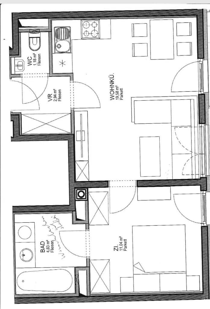 2-Zimmer-Wohnung mieten in Wien – 39,57 m², € 890 – Bild 22 von 22