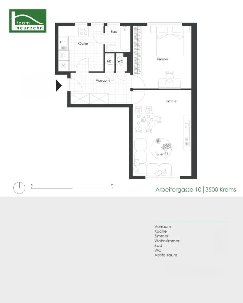 2-Zimmer-Wohnung mieten in Krems an der Donau – 66,98 m², € 494 – Bild 12 von 12