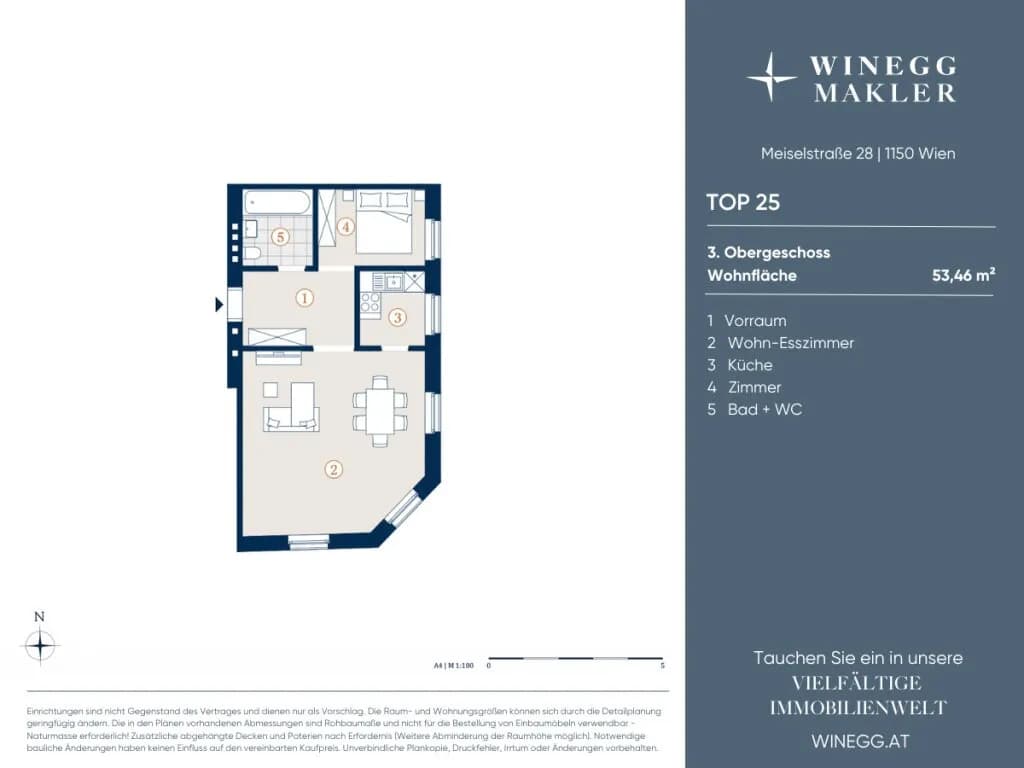 2-Zimmer-Wohnung kaufen in Wien – 53,46 m², € 290.000 – Bild 13 von 13