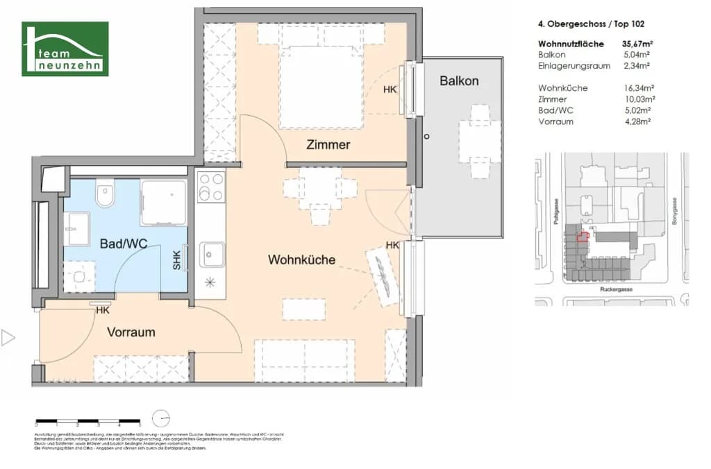 2-Zimmer-Wohnung mieten in Wien – 35,67 m², € 839 – Bild 15 von 15