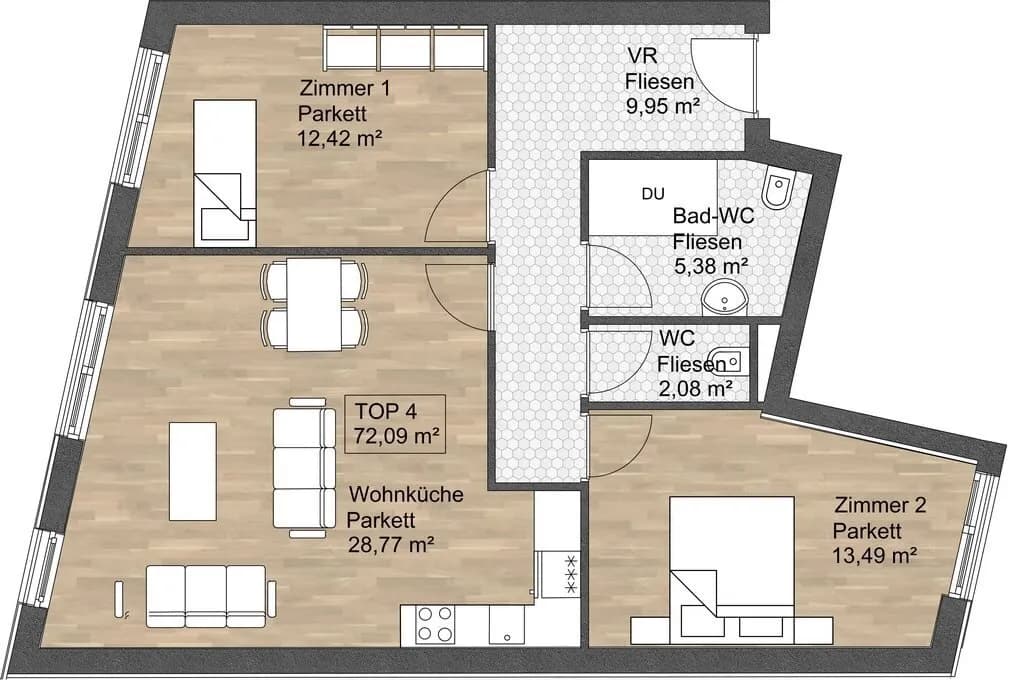 3-Zimmer-Wohnung kaufen in Wien – 72,09 m², € 513.730 – Bild 13 von 13