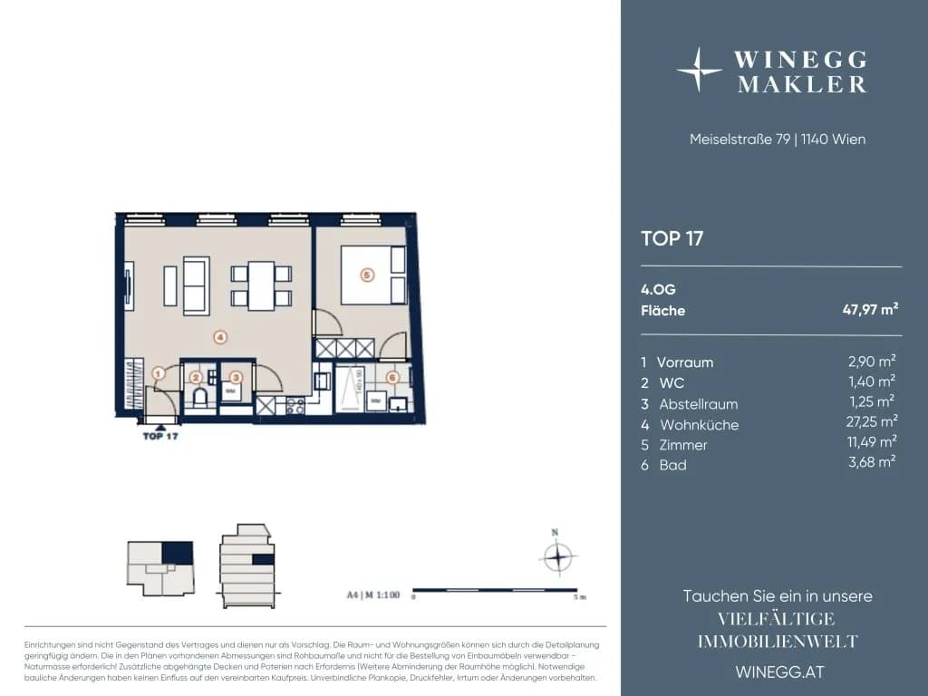 Immobilie kaufen in Wien – 48,08 m², € 358.050 – Bild 7 von 7