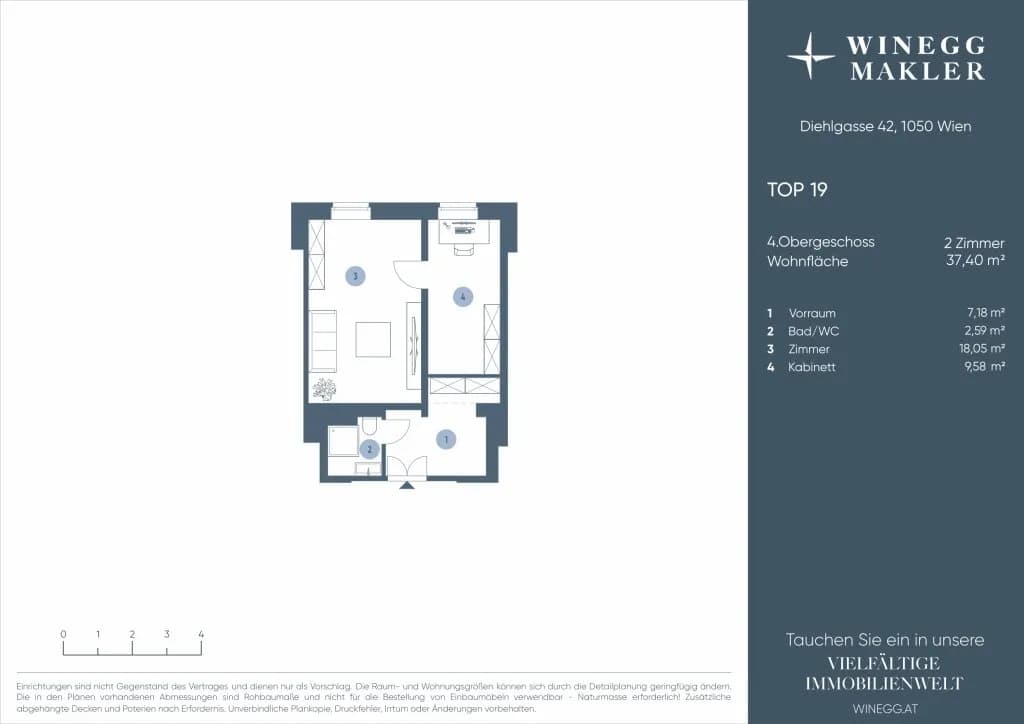 2-Zimmer-Wohnung kaufen in Wien – 37,4 m², € 179.000 – Bild 16 von 17