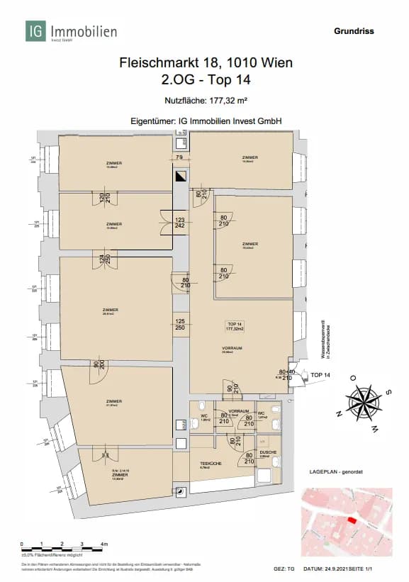 7-Zimmer-Gewerbeimmobilie mieten in Wien – 177 m², € 3.808 – Bild 12 von 13