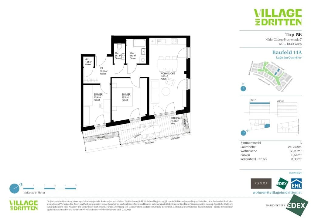 3-Zimmer-Wohnung kaufen in Wien – 66,29 m², € 585.000 – Bild 11 von 11