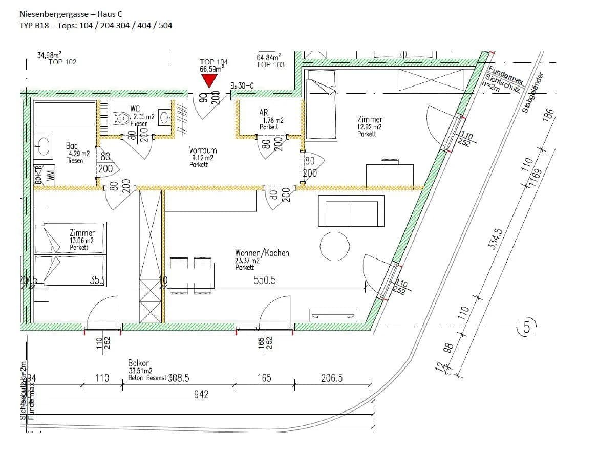 3-Zimmer-Wohnung mieten in Graz – 66,59 m², € 899 – Bild 11 von 11