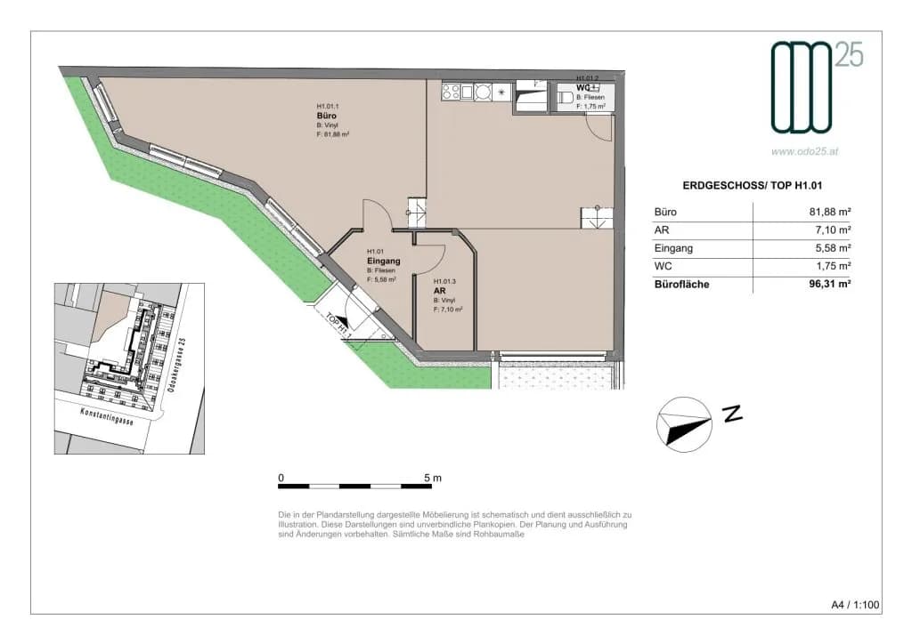 Gewerbeimmobilie mieten in Wien – 96 m², € 1.695 – Bild 11 von 13
