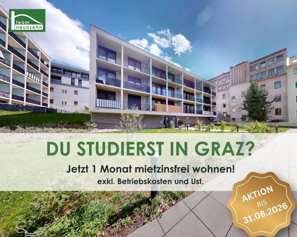 1-Zimmer-Wohnung mieten in Graz – 30,85 m², € 599 – Bild 1 von 18