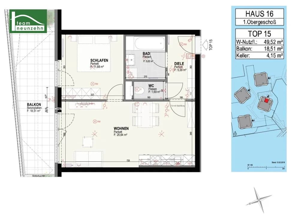 2-Zimmer-Wohnung mieten in Graz – 50,16 m², € 745 – Bild 18 von 18