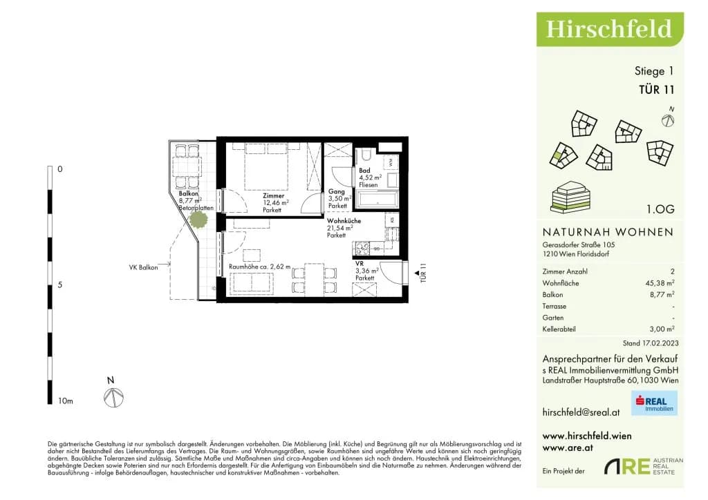 2-Zimmer-Wohnung kaufen in Wien – 45,38 m², € 259.000 – Bild 13 von 14
