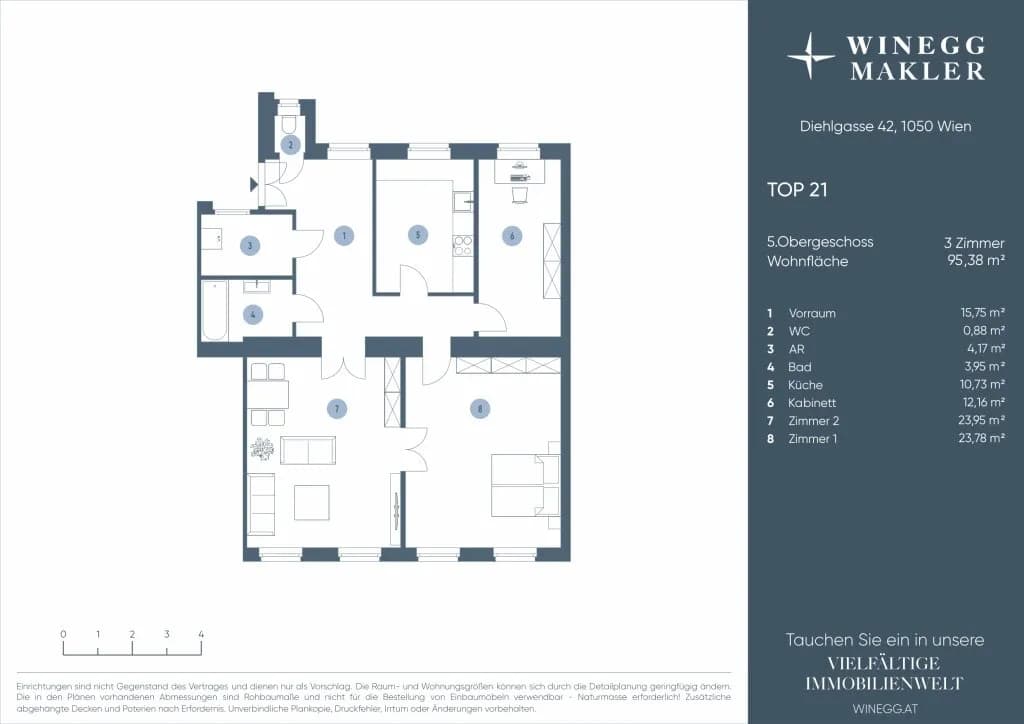 3-Zimmer-Wohnung kaufen in Wien – 95,38 m², € 459.000 – Bild 24 von 25