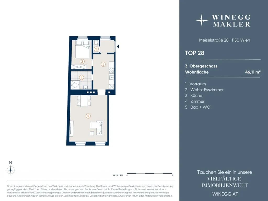 2-Zimmer-Wohnung kaufen in Wien – 46,11 m², € 249.000 – Bild 14 von 14