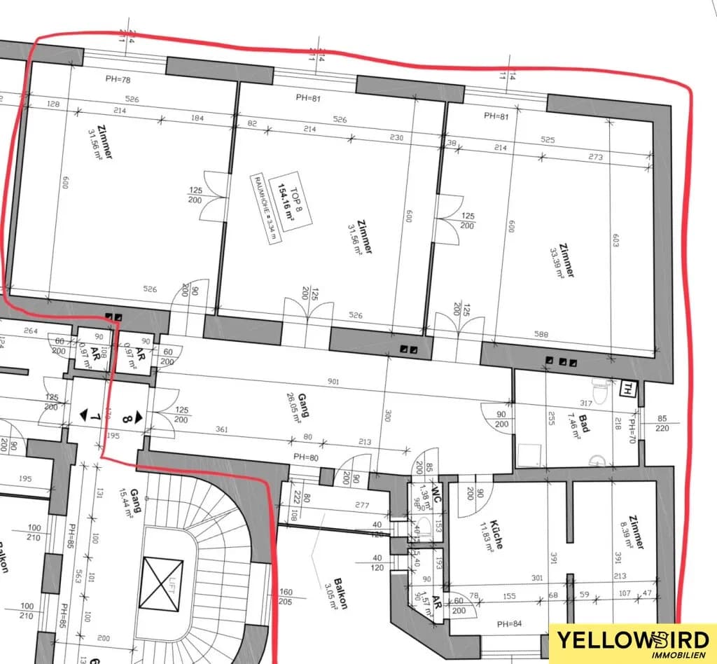 3-Zimmer-Gewerbeimmobilie mieten in Wien – 154 m², € 3.154 – Bild 15 von 15