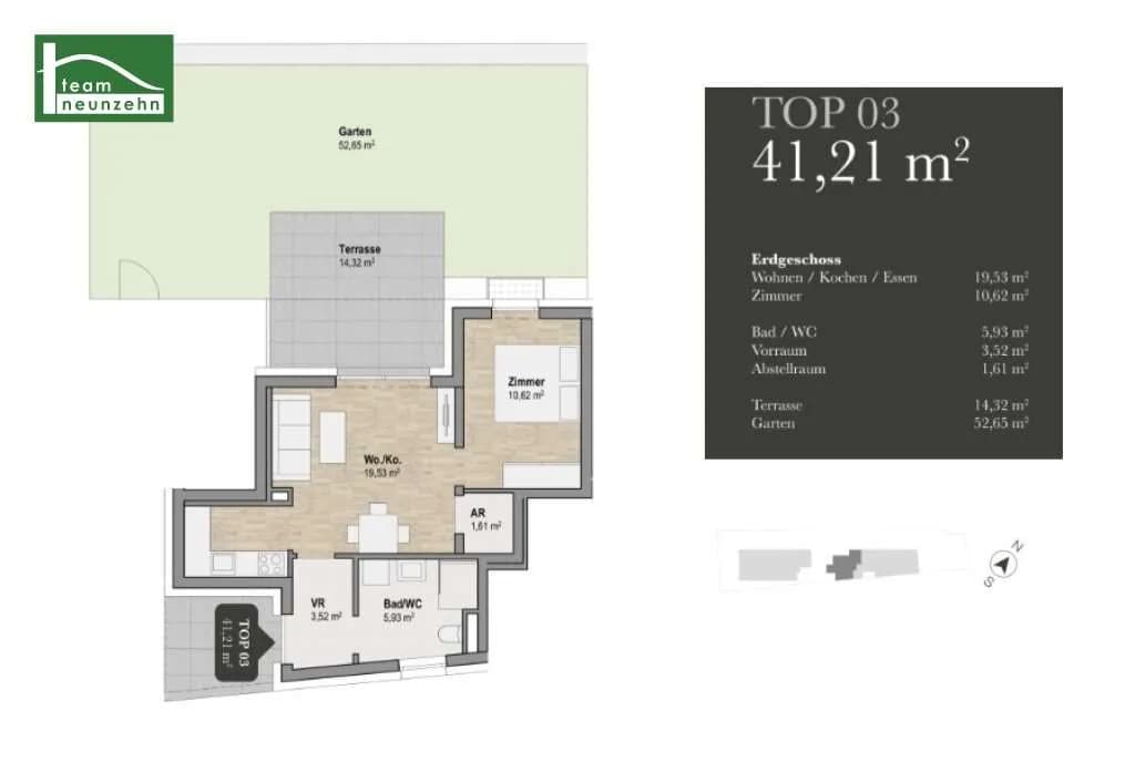 2-Zimmer-Wohnung kaufen in Graz – 41,21 m², € 258.387 – Bild 4 von 4