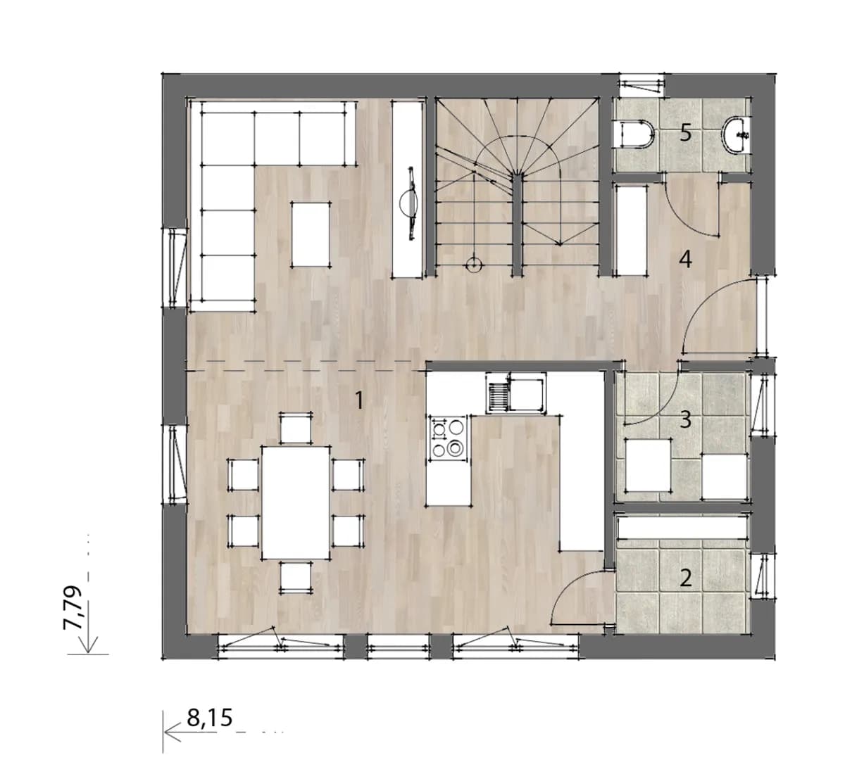 4-Zimmer-Haus kaufen in Deutschlandsberg – 100 m², € 154.100 – Bild 3 von 9