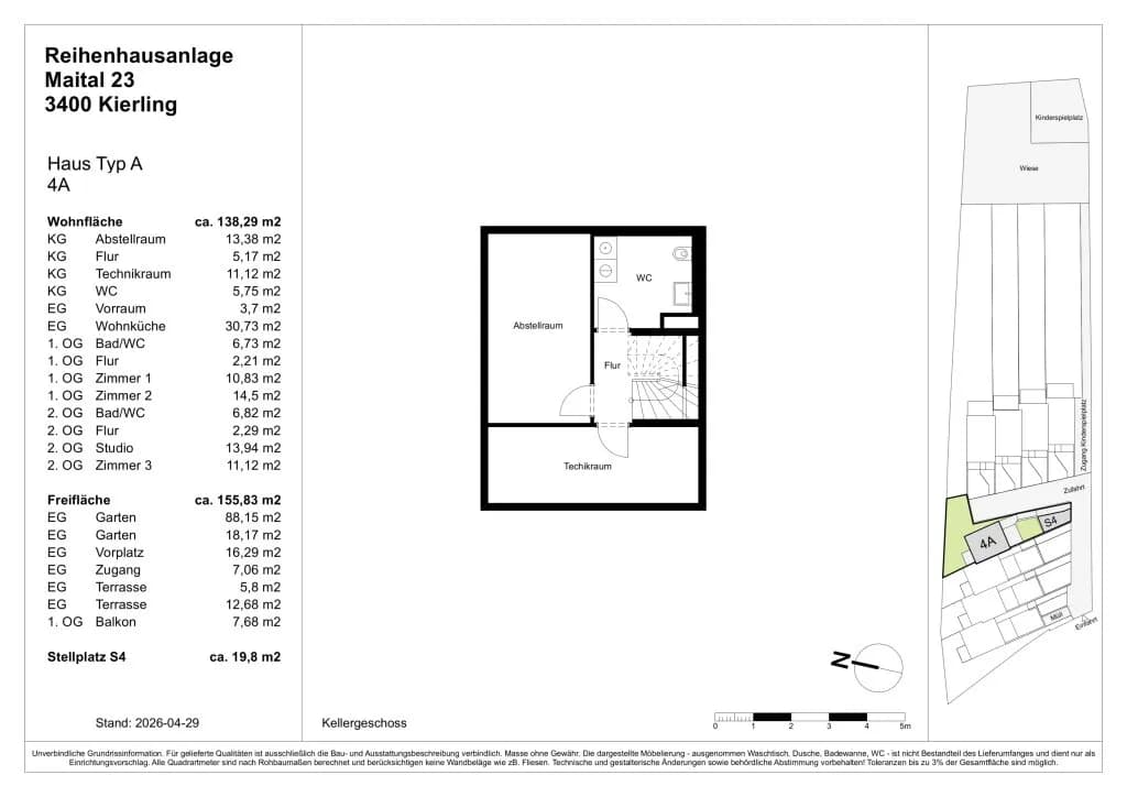 4-Zimmer-Haus kaufen in Tulln – 102,87 m², € 530.000 – Bild 31 von 34