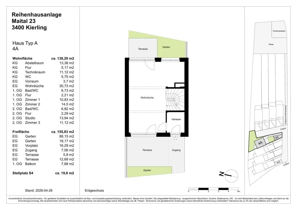 4-Zimmer-Haus kaufen in Tulln – 102,87 m², € 530.000 – Bild 32 von 34