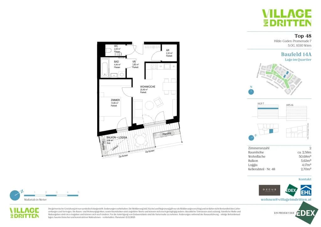 2-Zimmer-Wohnung kaufen in Wien – 50,68 m², € 449.000 – Bild 11 von 11