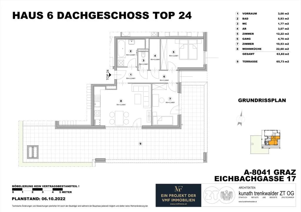 3-Zimmer-Wohnung mieten in Graz – 63,82 m², € 1.322 – Bild 9 von 9