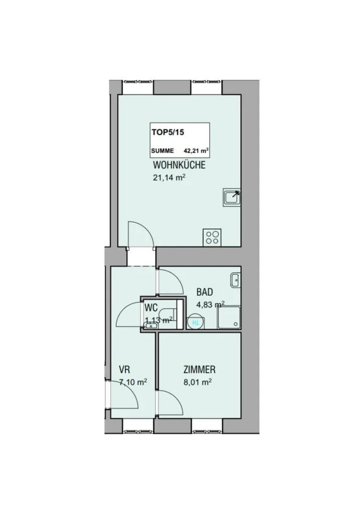 2-Zimmer-Wohnung kaufen in Wien – 42,21 m², € 209.000 – Bild 28 von 28