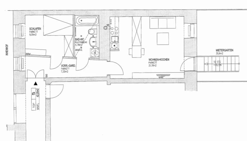 2-Zimmer-Wohnung kaufen in Wien – 42,35 m², € 318.000 – Bild 24 von 24