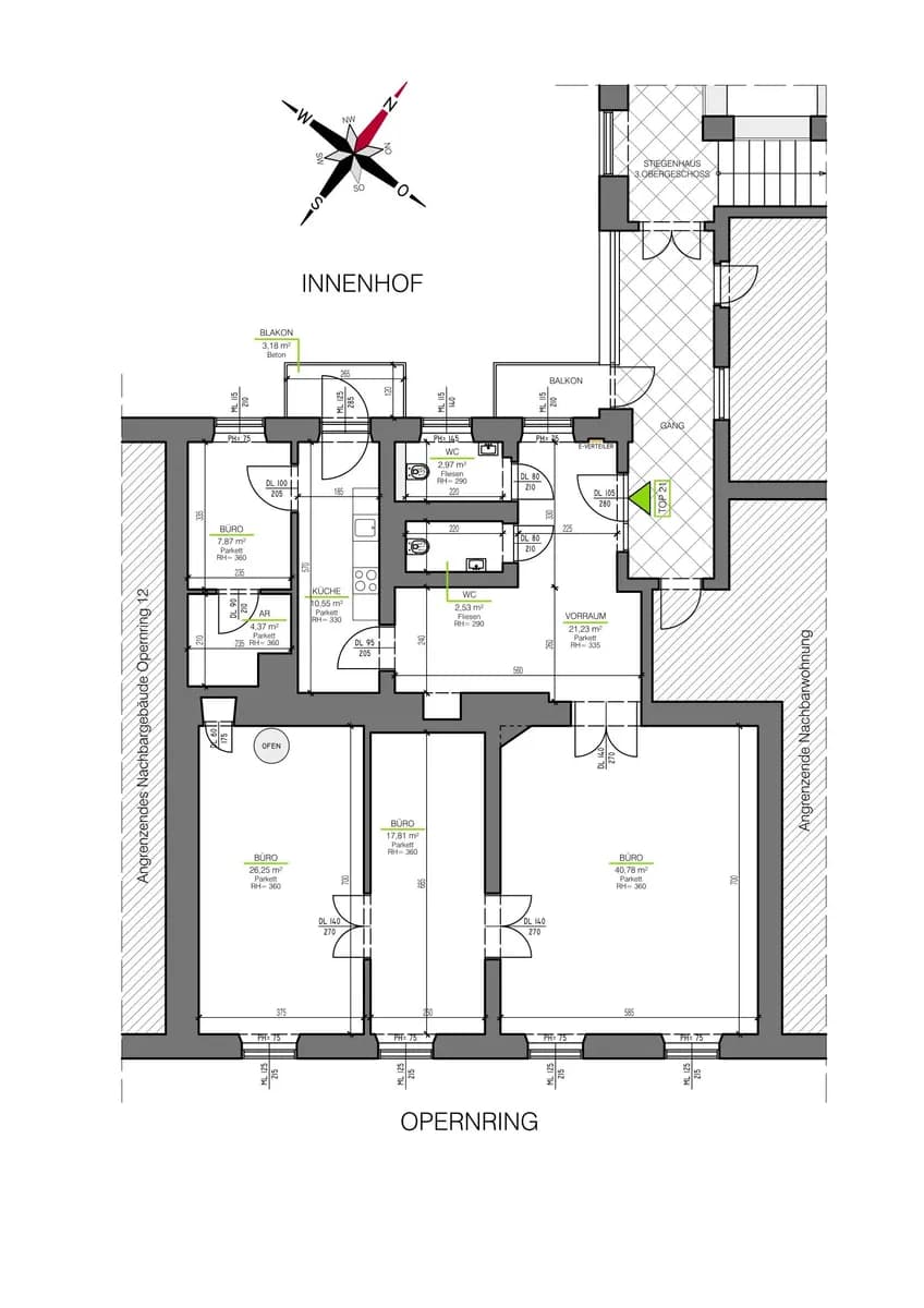 4-Zimmer-Immobilie mieten in Graz – 142 m², € 1.904 – Bild 2 von 6