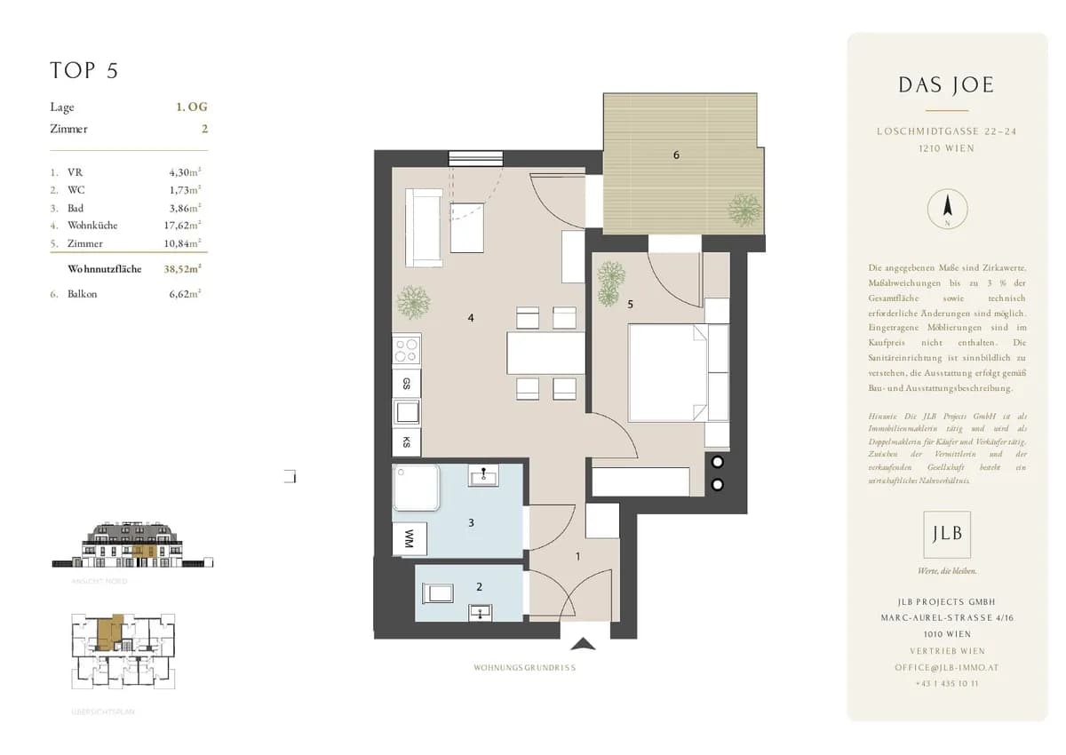 2-Zimmer-Wohnung kaufen in Wien – 38,4 m², € 307.000 – Bild 13 von 13