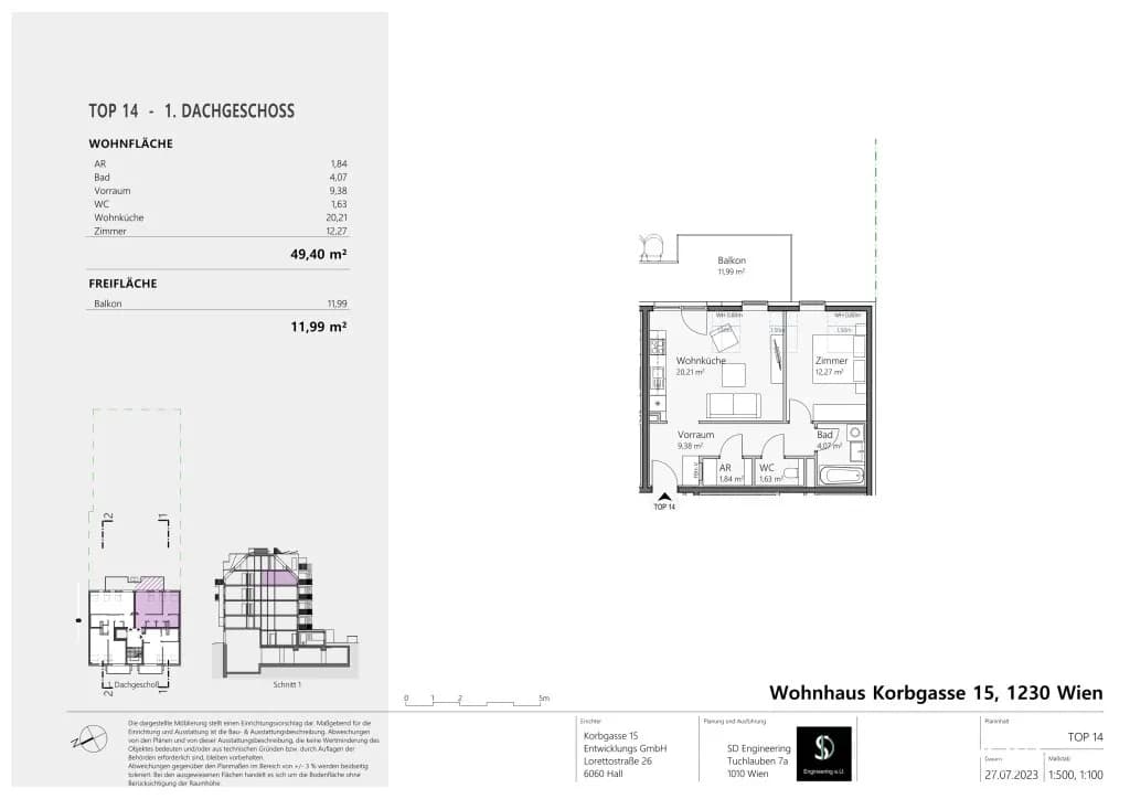 2-Zimmer-Wohnung kaufen in Wien – 49,4 m², € 435.000 – Bild 8 von 8