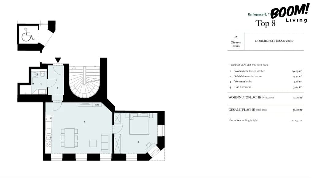2-Zimmer-Wohnung kaufen in Wien – 52,53 m², € 275.000 – Bild 13 von 13