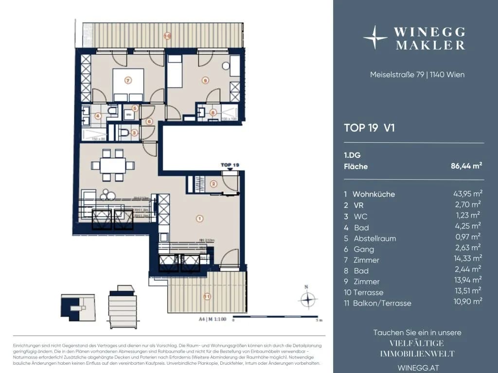 3-Zimmer-Wohnung kaufen in Wien – 83,88 m², € 869.000 – Bild 7 von 8
