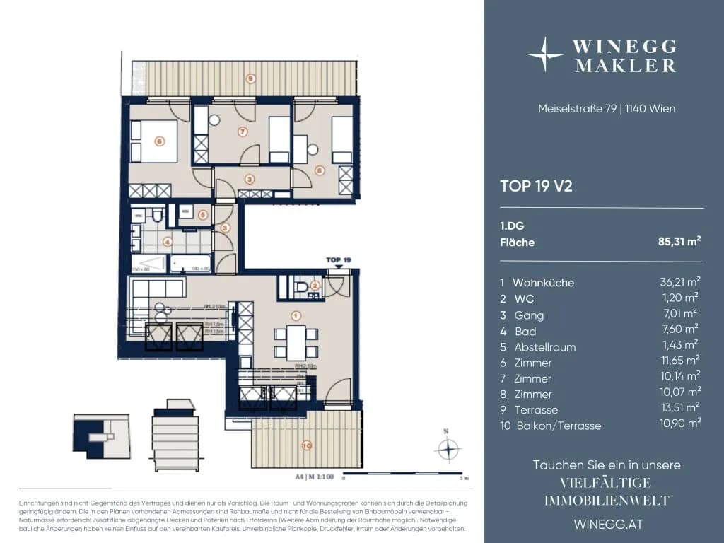 3-Zimmer-Wohnung kaufen in Wien – 83,88 m², € 869.000 – Bild 8 von 8