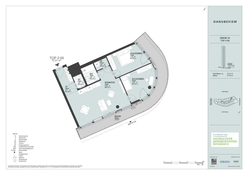 3-Zimmer-Wohnung mieten in Wien – 72,51 m², € 2.046 – Bild 16 von 16