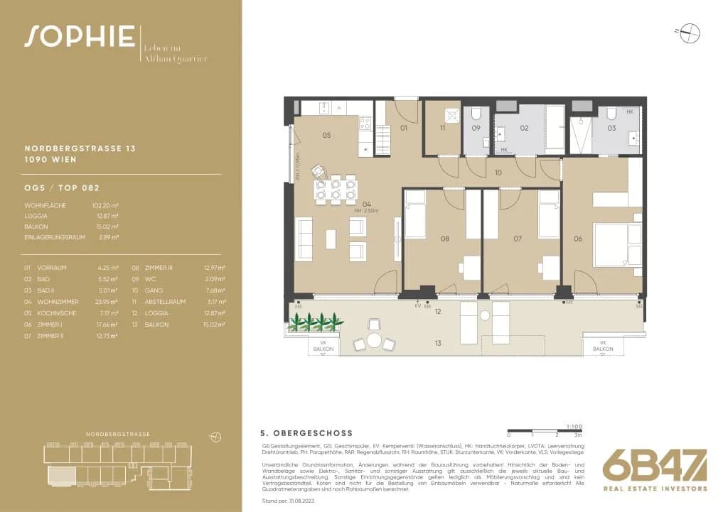 4-Zimmer-Wohnung kaufen in Wien – 102,2 m², € 1.190.000 – Bild 14 von 14