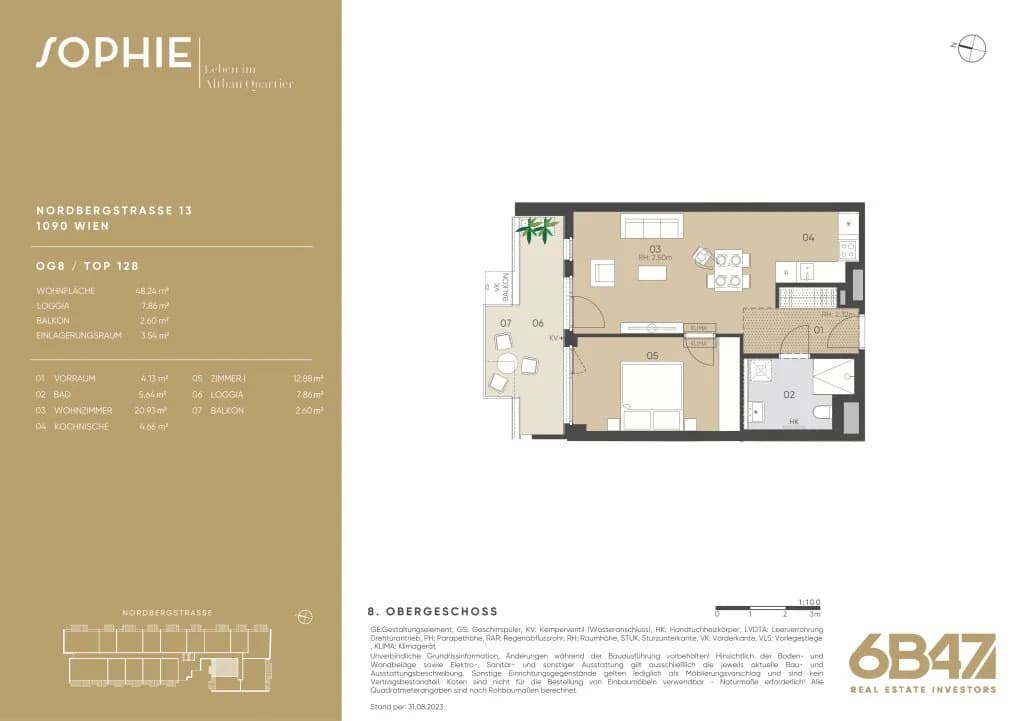 2-Zimmer-Wohnung kaufen in Wien – 46,84 m², € 580.000 – Bild 13 von 13