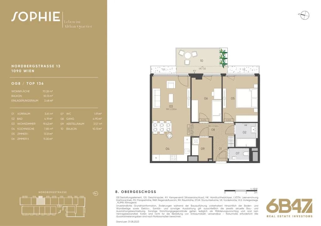 3-Zimmer-Wohnung kaufen in Wien – 70,32 m², € 840.000 – Bild 13 von 13