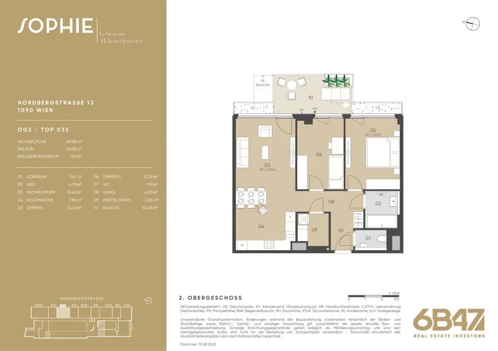 3-Zimmer-Wohnung kaufen in Wien – 69,83 m², € 580.000 – Bild 13 von 13