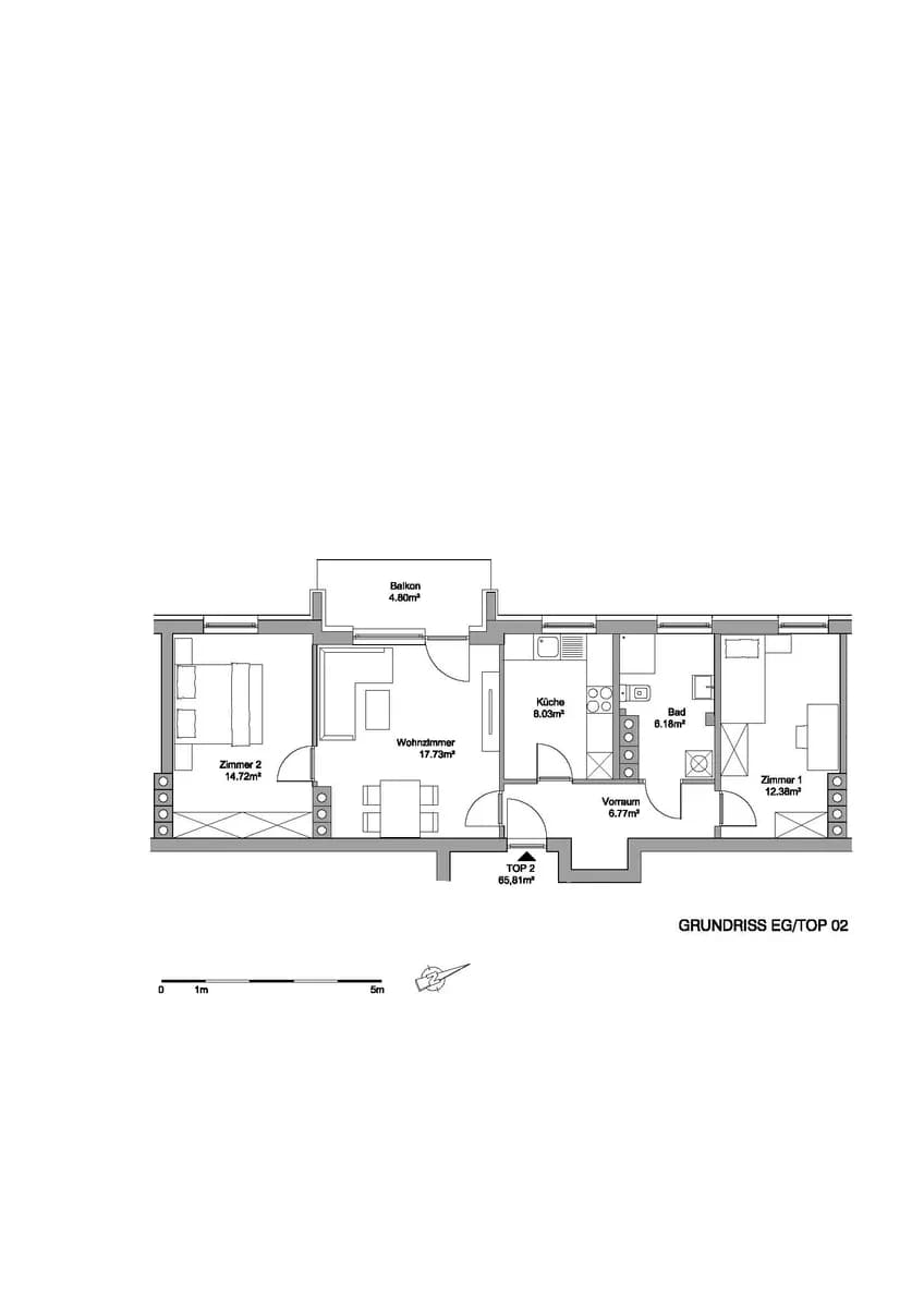 3-Zimmer-Wohnung mieten in Leibnitz – 65,8 m², € 689 – Bild 3 von 3