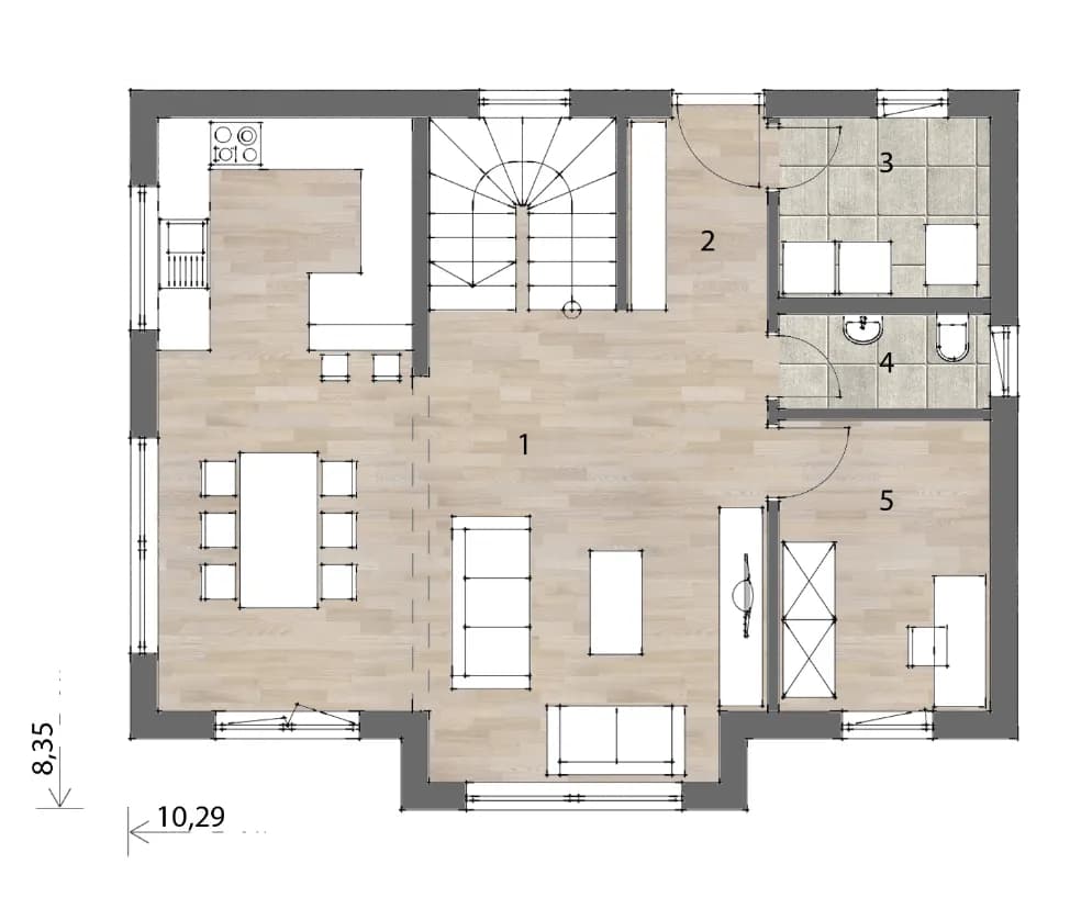4-Zimmer-Haus kaufen in Voitsberg – 129 m², € 189.800 – Bild 3 von 9